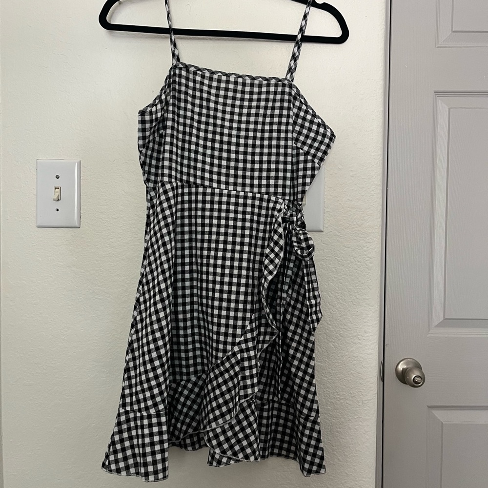 Black plaid dress
